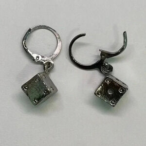 3 for $25/ Gunmetal Gray Dice Earrings NEW